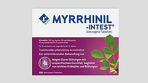 MYRRHINIL-INTEST® Hier sieht man die Packung des Arzneimittels MYRRHINIL-INTEST